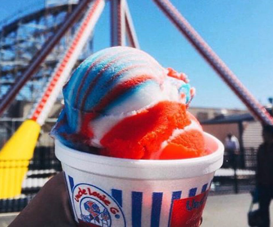 Rainbow Italian ice flavor